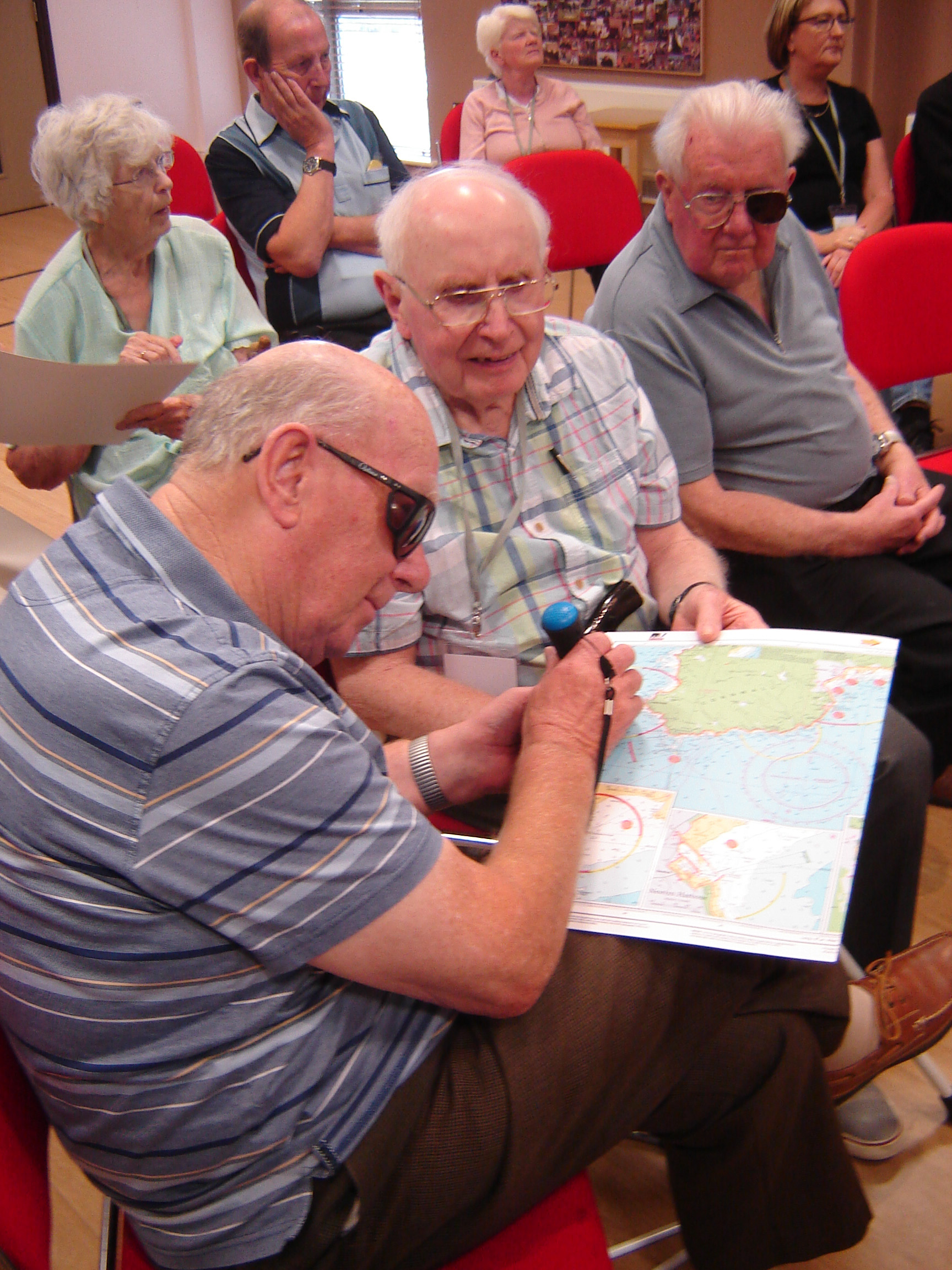 Studying a tactile and talking maritime chart